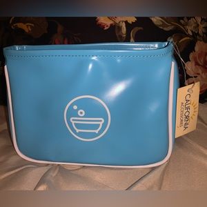 California Accessories small blue cosmetic toiletries bag - NEW NWT